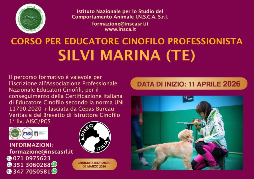 Corso per Educatore Cinofilo Professionista