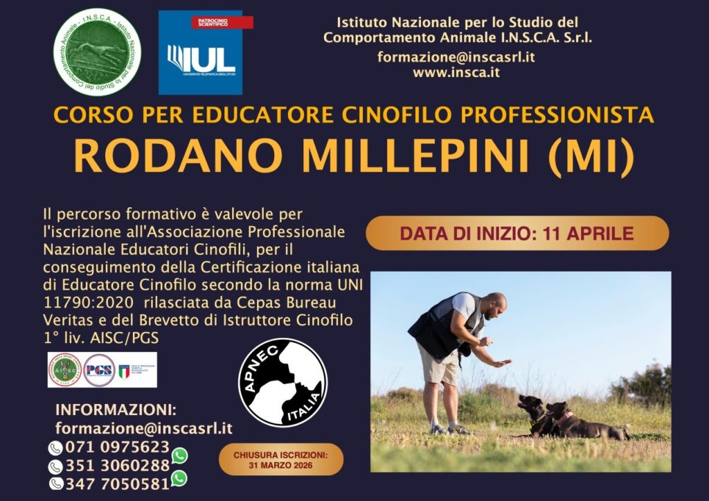RODANO MILLEPINI: Corso Educatore Cinofilo Professionista