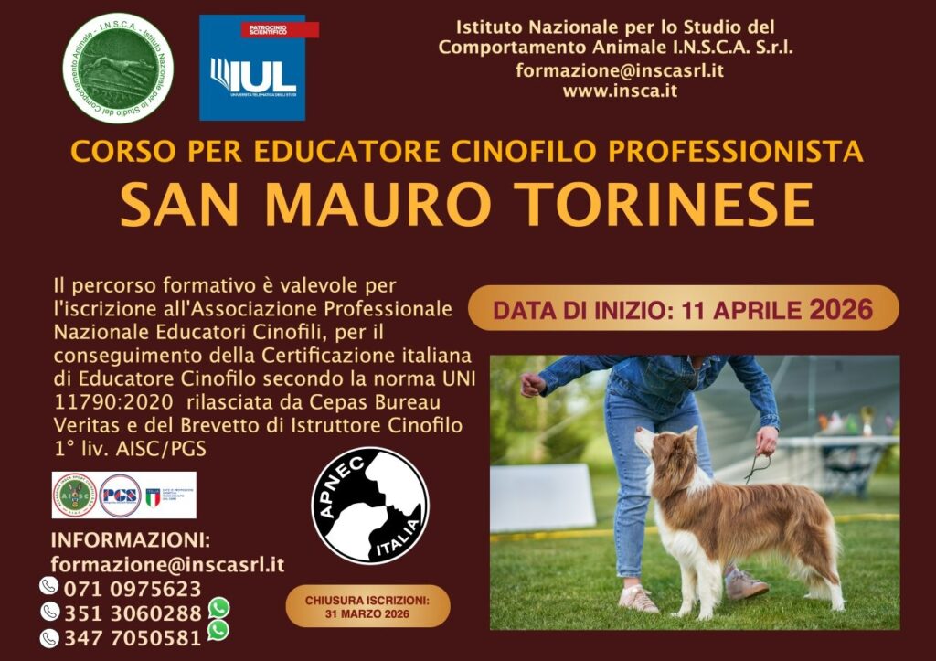 SAN MAURO TORINESE (TO): Corso Educatore Cinofilo Professionista