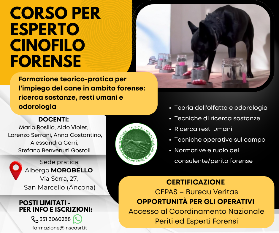 ESPERTO CINOFILO FORENSE